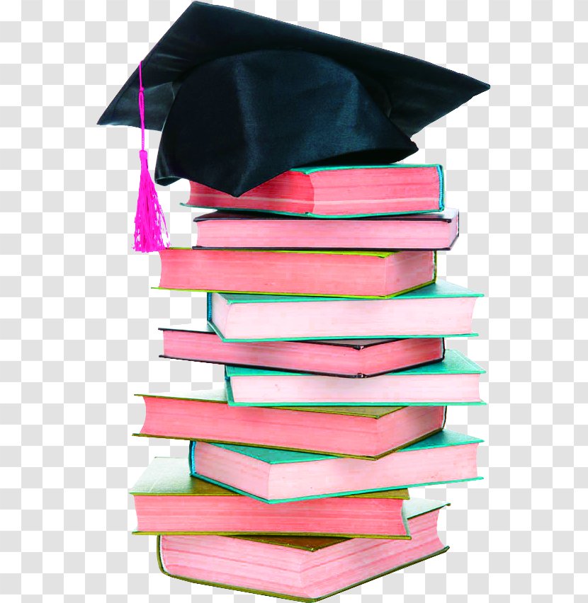 Doctorate Education School Bachelors Degree Hat - Dr. Cap Pink Black Books Teacher's Day Transparent PNG