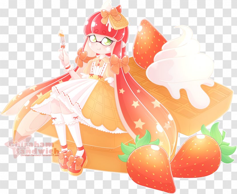 Splatoon 2 Nintendo Switch Art Strawberry - Waffle Sandwich Transparent PNG