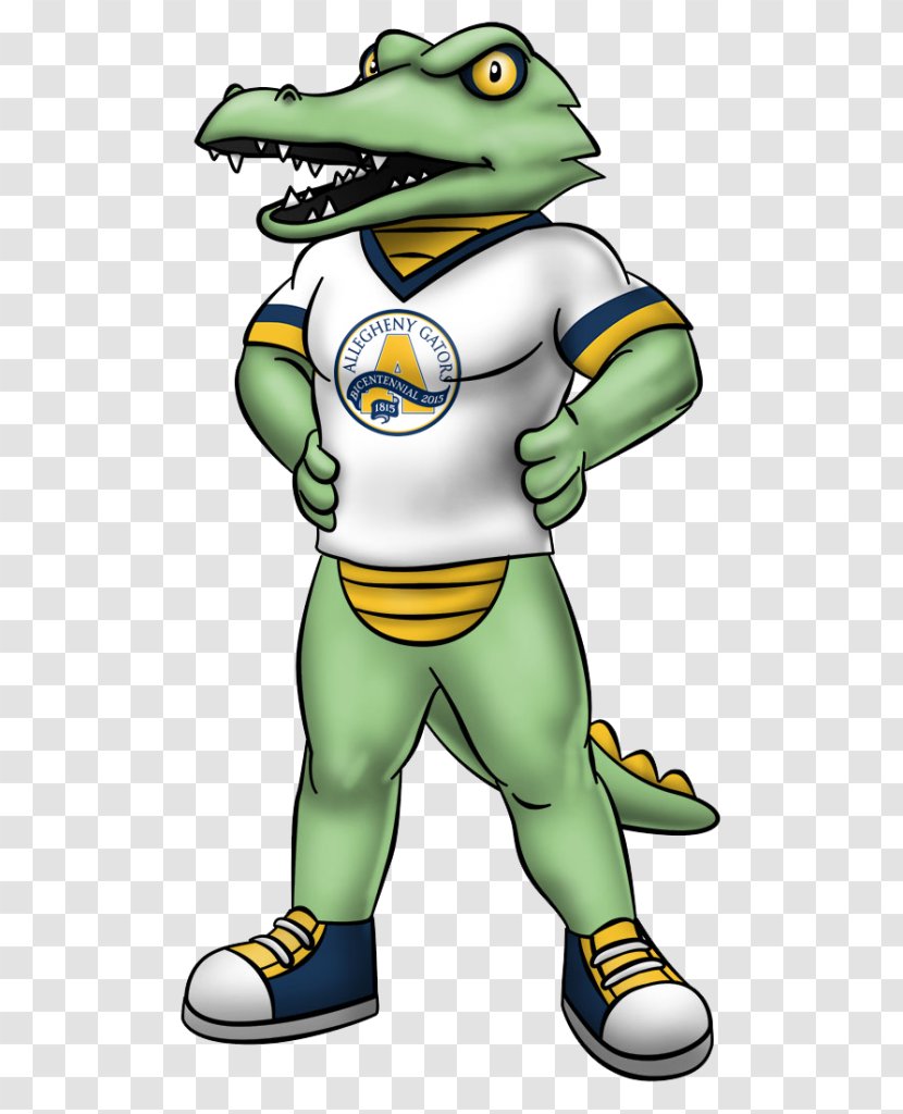 Allegheny College Gators Men's Basketball Football Mascot University Of Florida - Vertebrate - Gator Transparent PNG