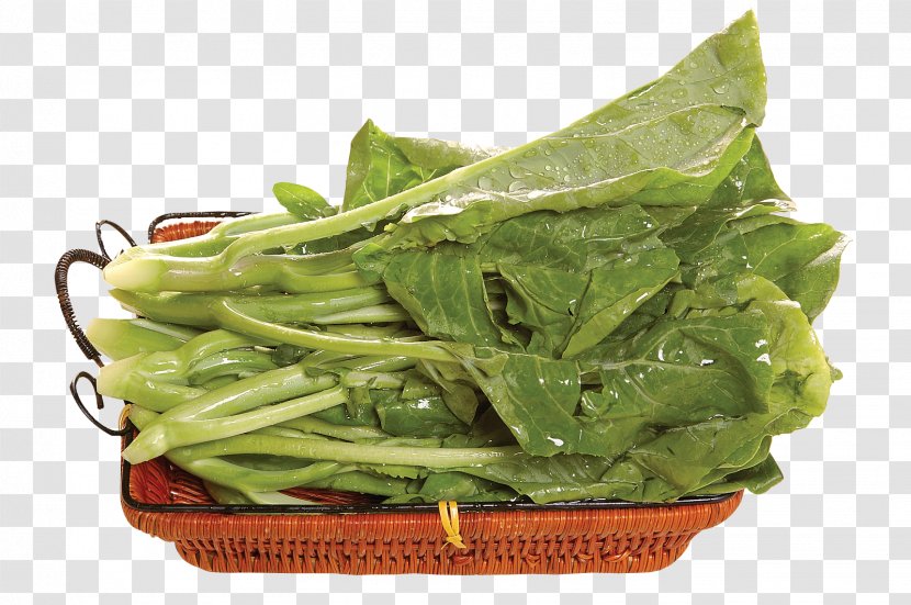 Chinese Broccoli Vegetarian Cuisine Vegetable Stir Frying - Bamboo Basket Of Kale Transparent PNG