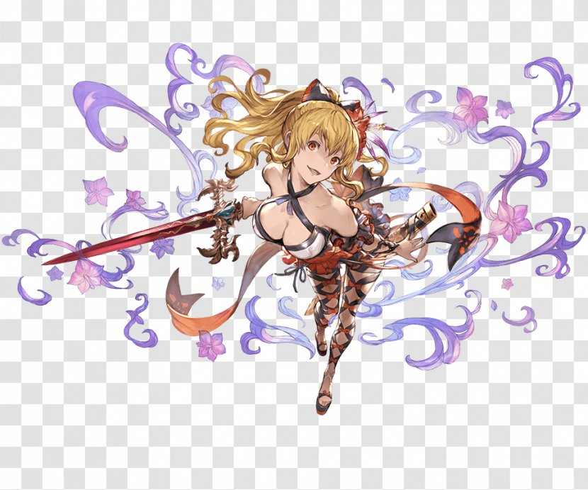 Granblue Fantasy Swimsuit Halterneck Collectible Card Game - Silhouette - Flower Transparent PNG