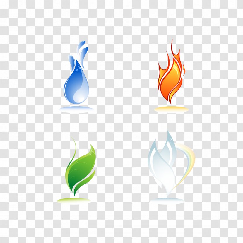Drop Icon - Water - Fire Leaves And Drops Vector Material Creative Transparent PNG