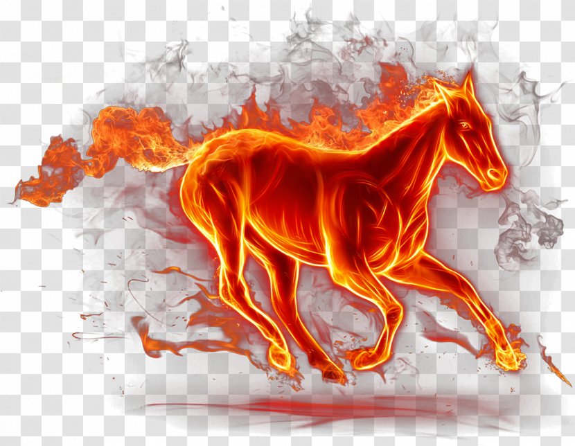 Horse Fire Pony - Fictional Character - Fine Transparent PNG