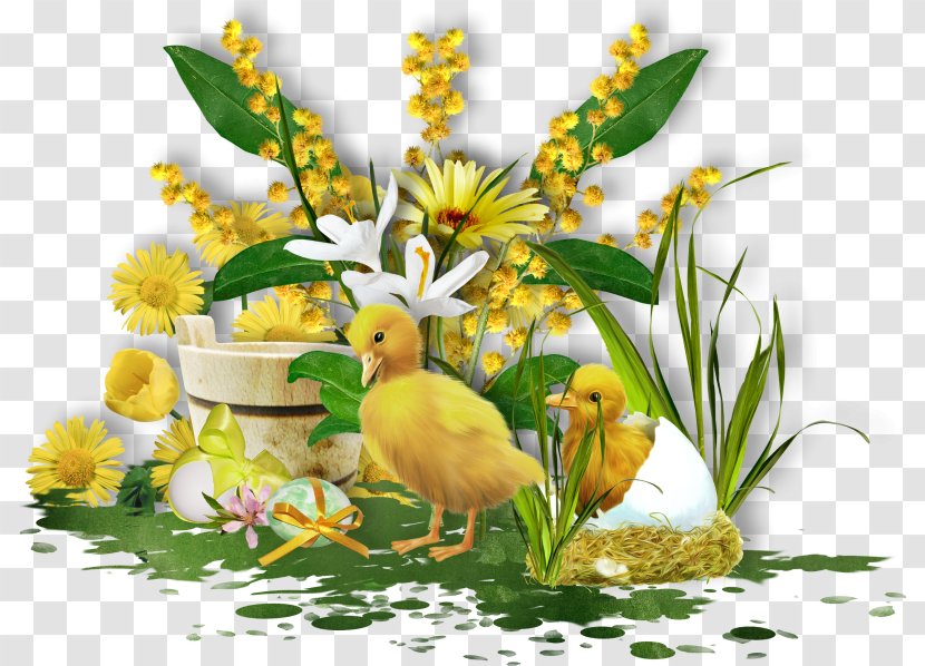 Easter Bunny Egg Flower Floral Design - Tree Transparent PNG