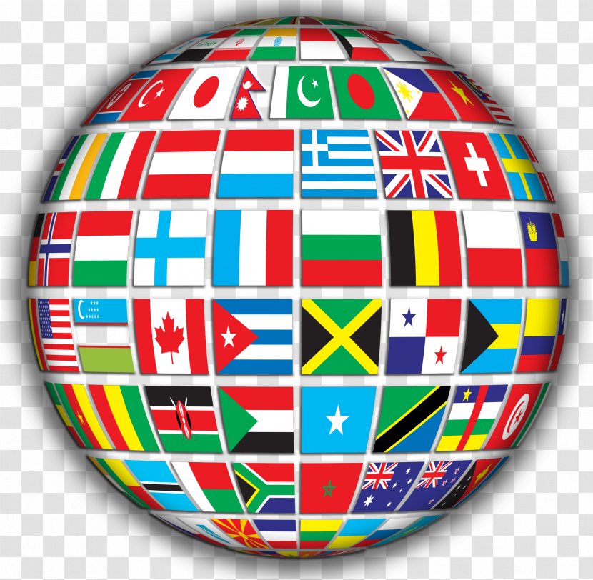 Globe Flags Of The World Clip Art - Country Flag Cliparts Transparent PNG