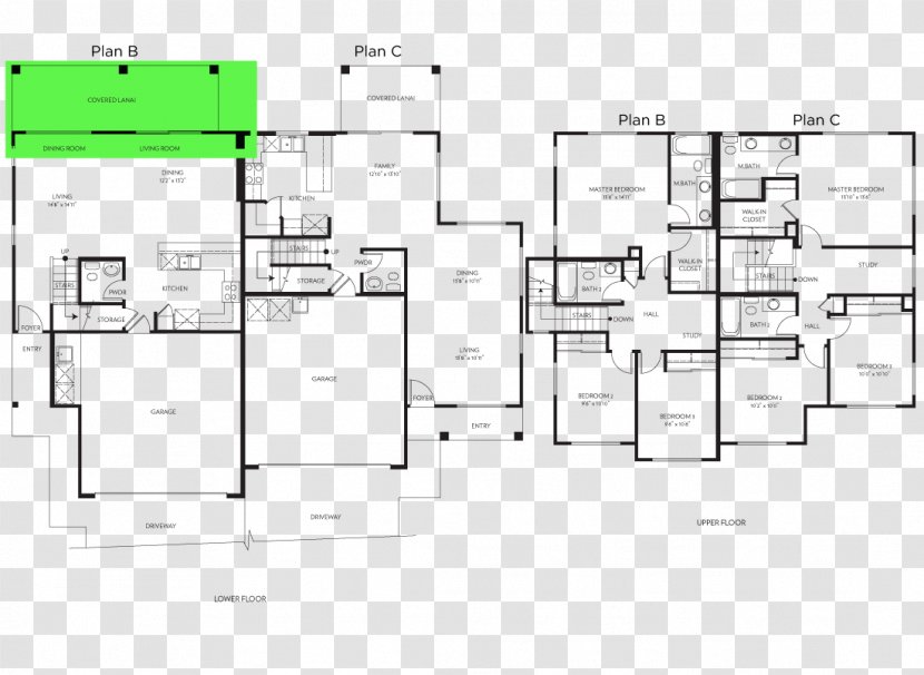 Floor Plan Paper Architecture Residential Area - Garden Transparent PNG