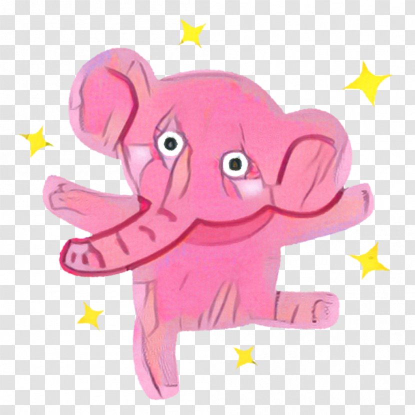 Indian Elephant - Monsters Inc - Magenta Sticker Transparent PNG