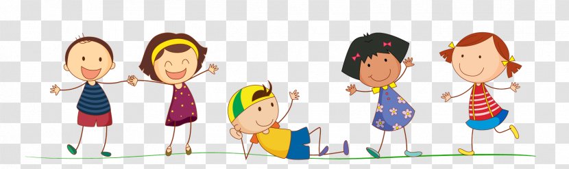 Cartoon Child Playing With Kids Sharing Clip Art - Animated Happy Transparent PNG