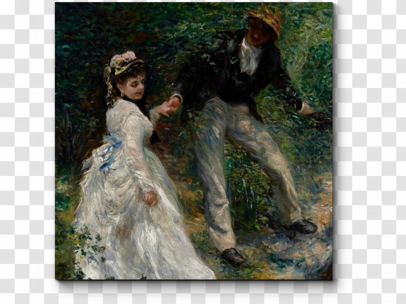 La Promenade J. Paul Getty Museum Bal Du Moulin De Galette Paysage Bords Seine Luncheon Of The Boating Party - Pierreauguste Renoir - Painting Transparent PNG