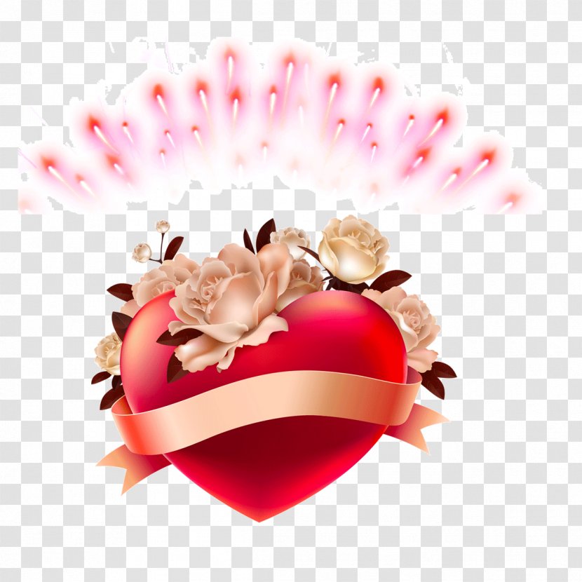 Broken Heart Love - Pink - Heart-shaped,Ribbon,Poster Background Pattern Transparent PNG