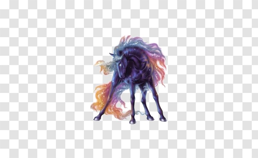 American Paint Horse Arabian Friesian Howrse Black Forest - Colored Unicorn Transparent PNG