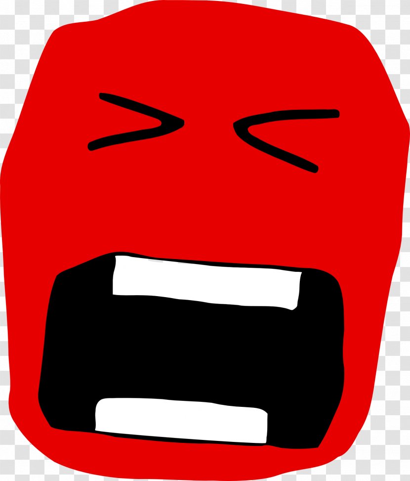 Screaming Face Smiley Clip Art - Red Transparent PNG