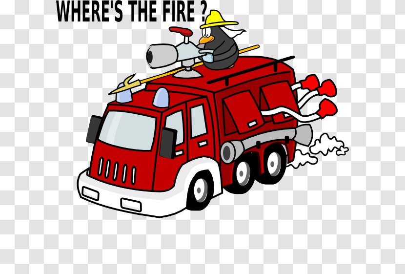 Fire Engine Department Station Firefighter Clip Art - Transport Transparent PNG