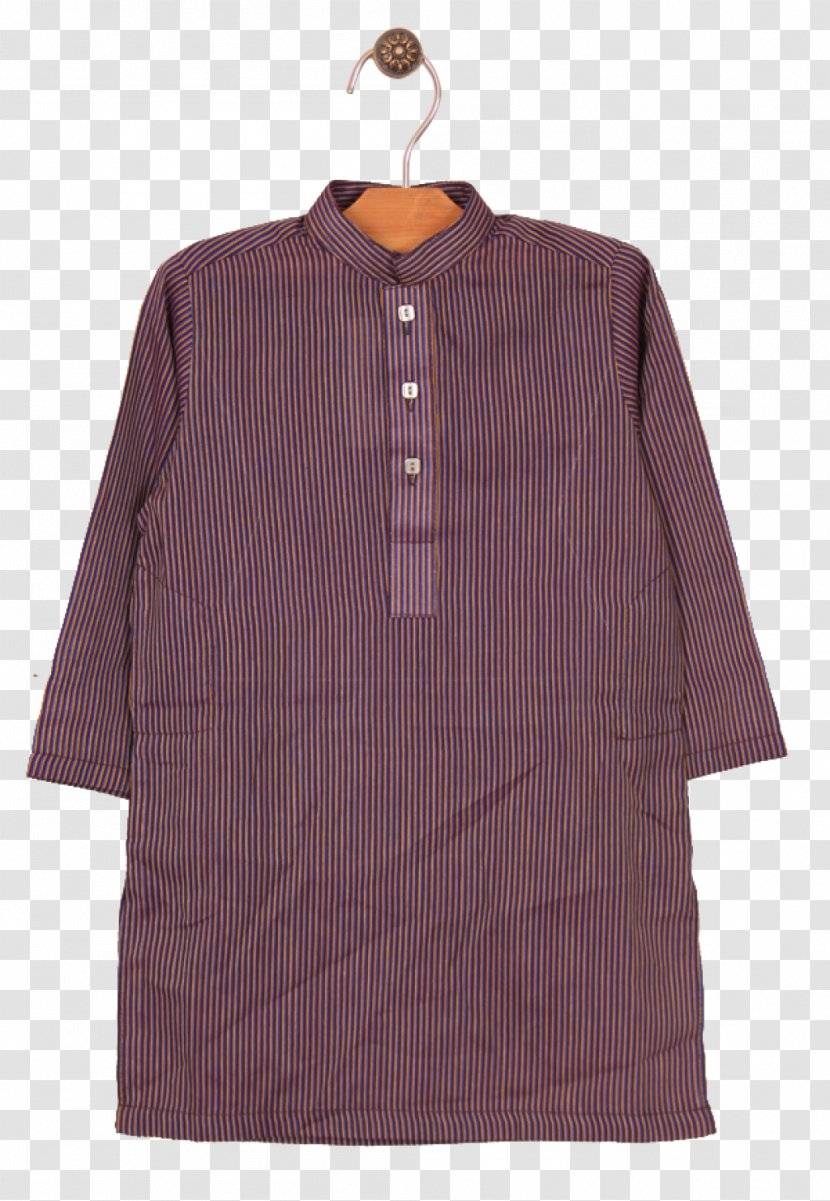 Blouse Collar Sleeve Button Dress - Purple Transparent PNG
