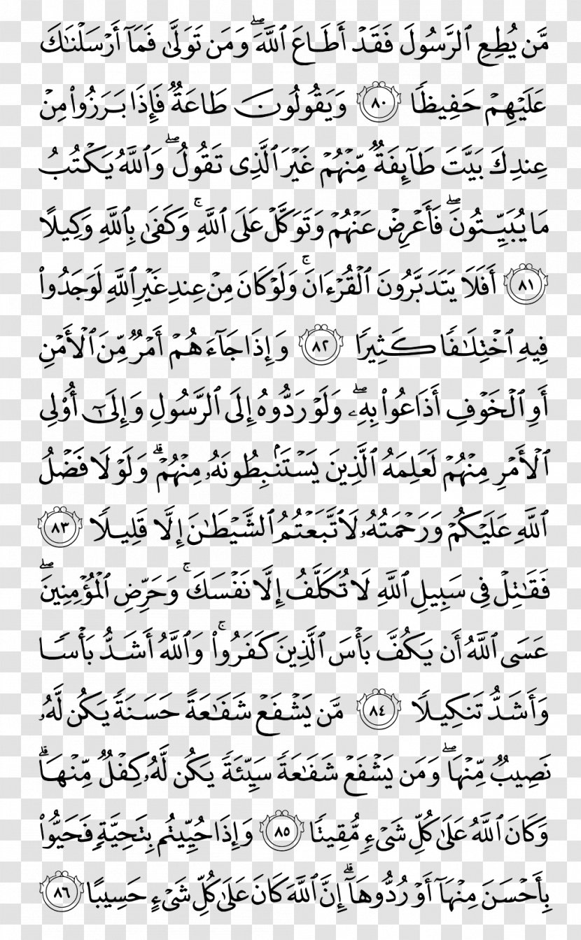 Quran Ya Sin Surah An-Nisa Ayah - Paper - Area Transparent PNG