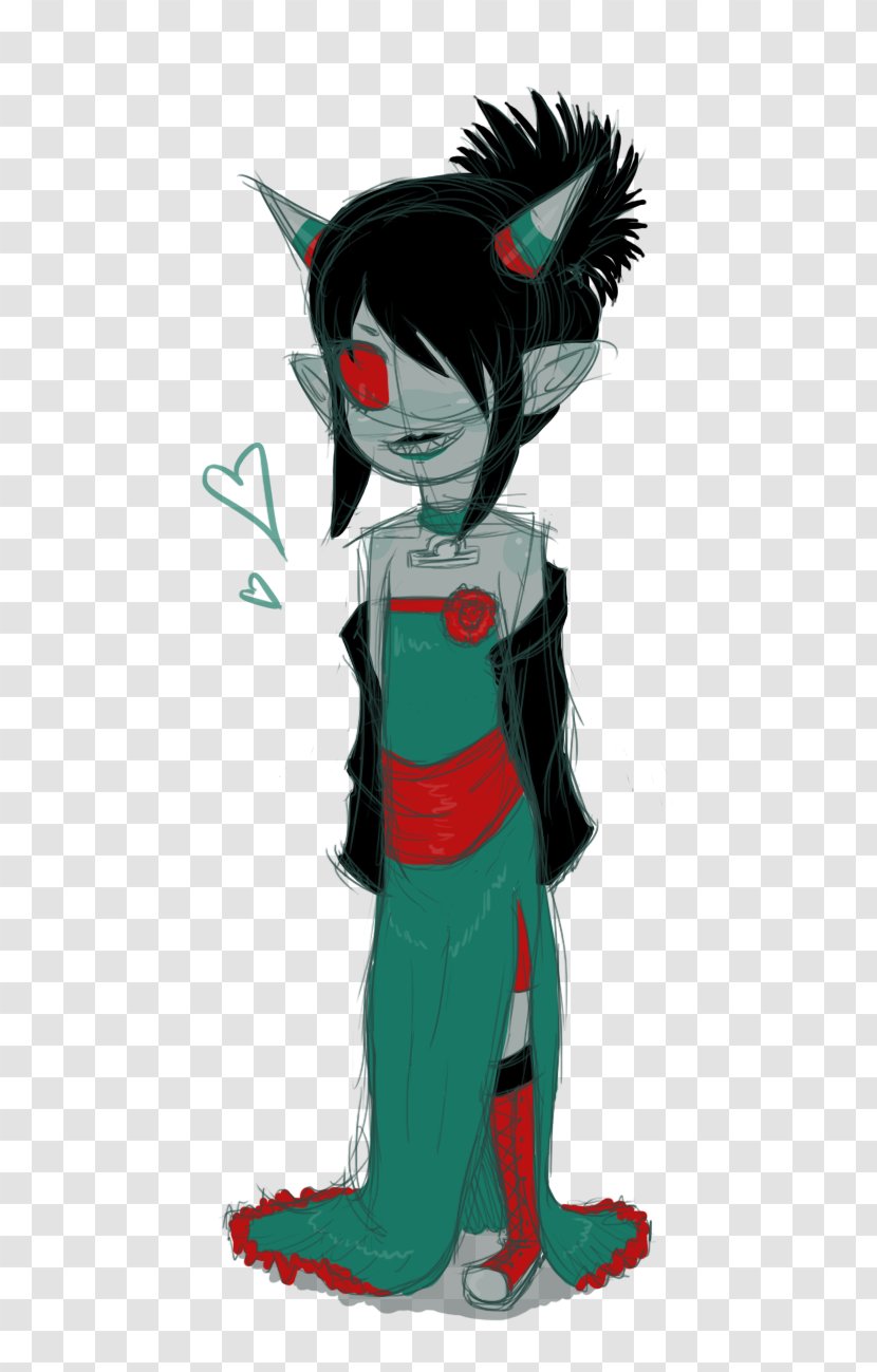 Demon Cartoon Homo Sapiens Female - Black Hair Transparent PNG