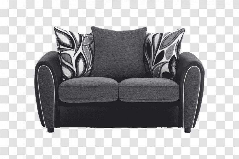 Loveseat Couch Comfort Armrest - Black - Chair Transparent PNG