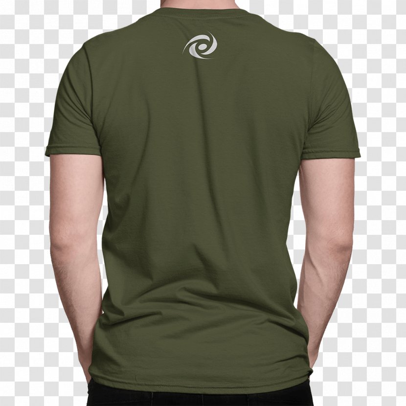 T-shirt Clothing Sleeve Crew Neck - Green - Army Backpack Transparent PNG