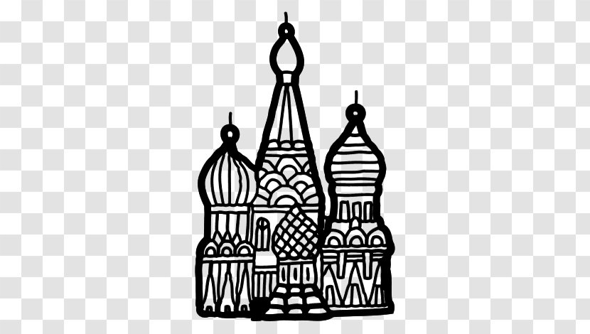 Saint Basil's Cathedral Moscow Kremlin Drawing Coloring Book - Drinkware - Basils Transparent PNG
