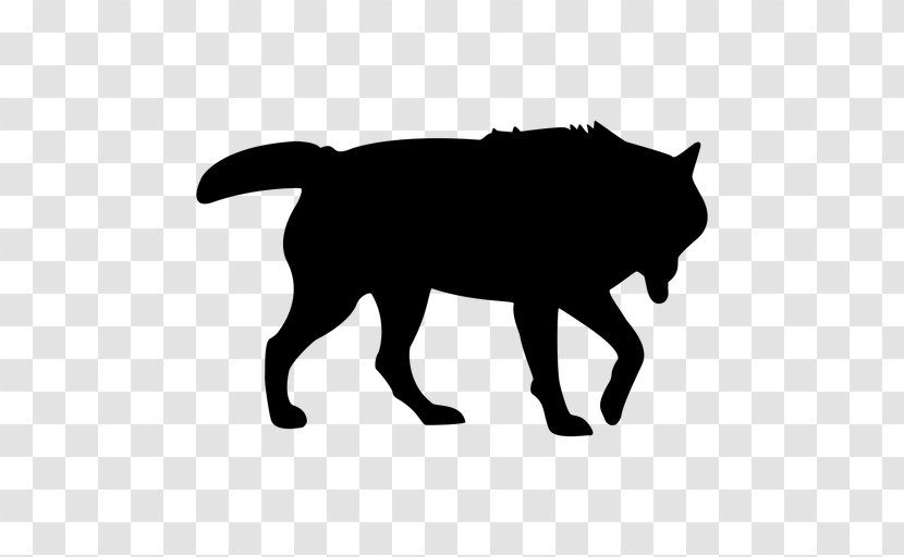 Silhouette Dog Drawing Transparent PNG