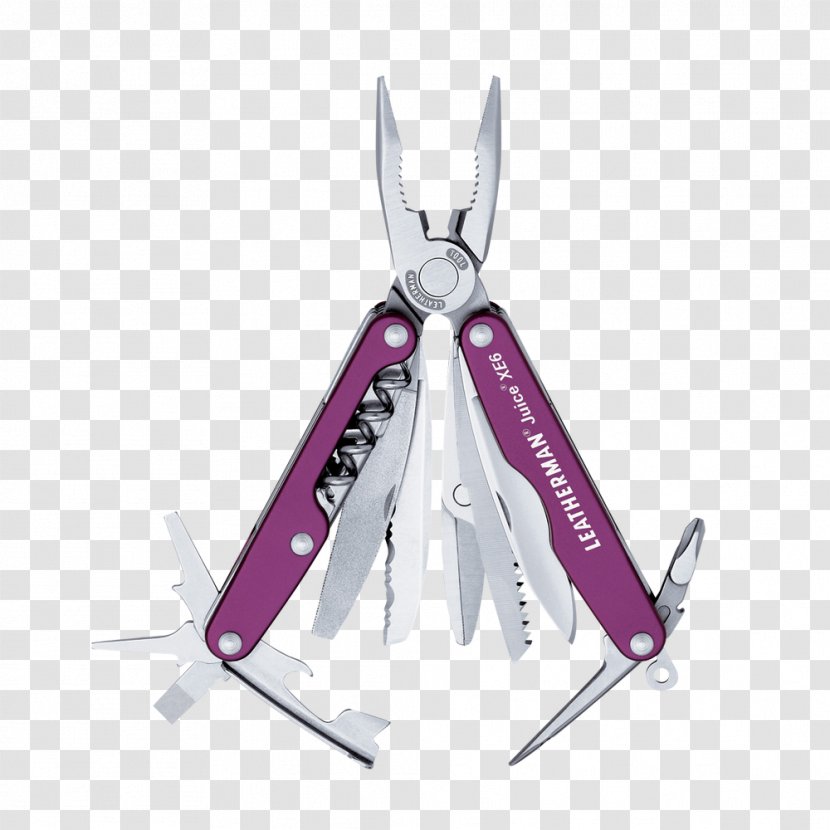 Multi-function Tools & Knives Leatherman Juice CS4 XE6 Multitool-Granite-None - Purple - Pocket Multi Tool Transparent PNG