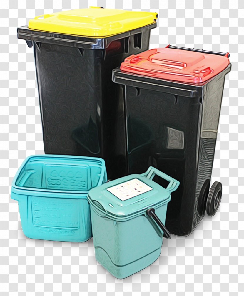 Waste Container Plastic Food Storage Containers Containment Recycling Bin - Lid Transparent PNG