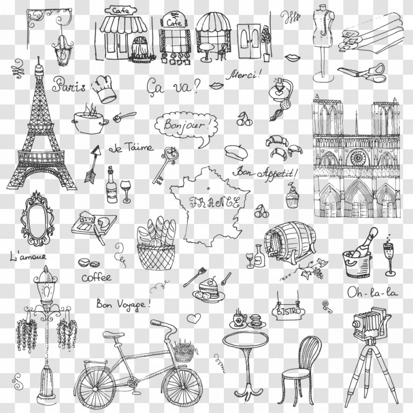 Paris French Cuisine Drawing - France Transparent PNG