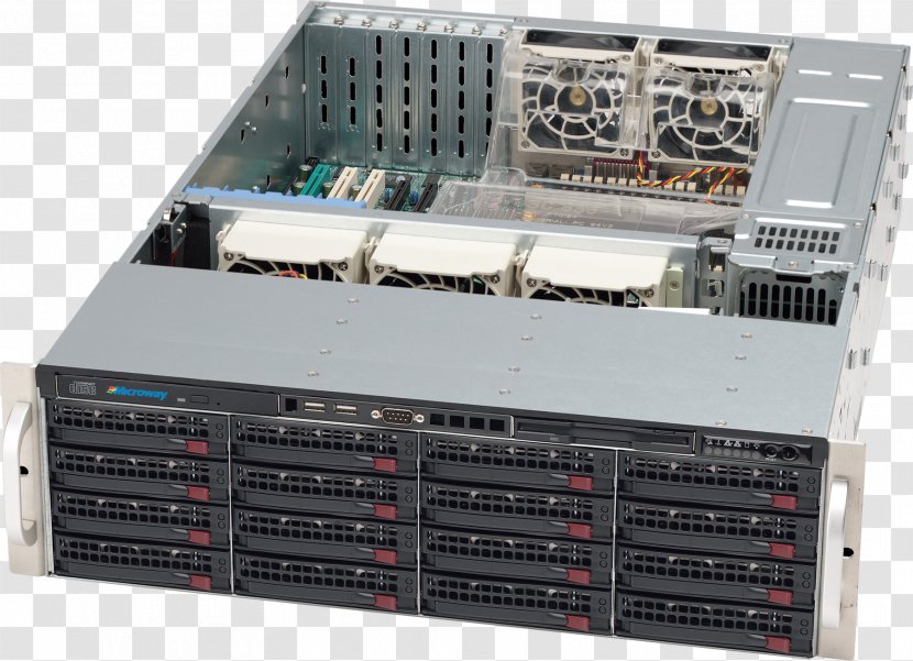 Super Micro Computer, Inc. Xeon Serial Attached SCSI Computer Servers 19-inch Rack - Server Transparent PNG