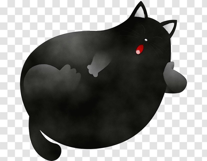 Black Cat Small To Medium-sized Cats Animation Fictional Character - Mediumsized - Whiskers Transparent PNG