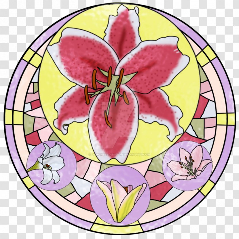 Window Flower Stained Glass - Floral Design - Watercolor Stain Transparent PNG