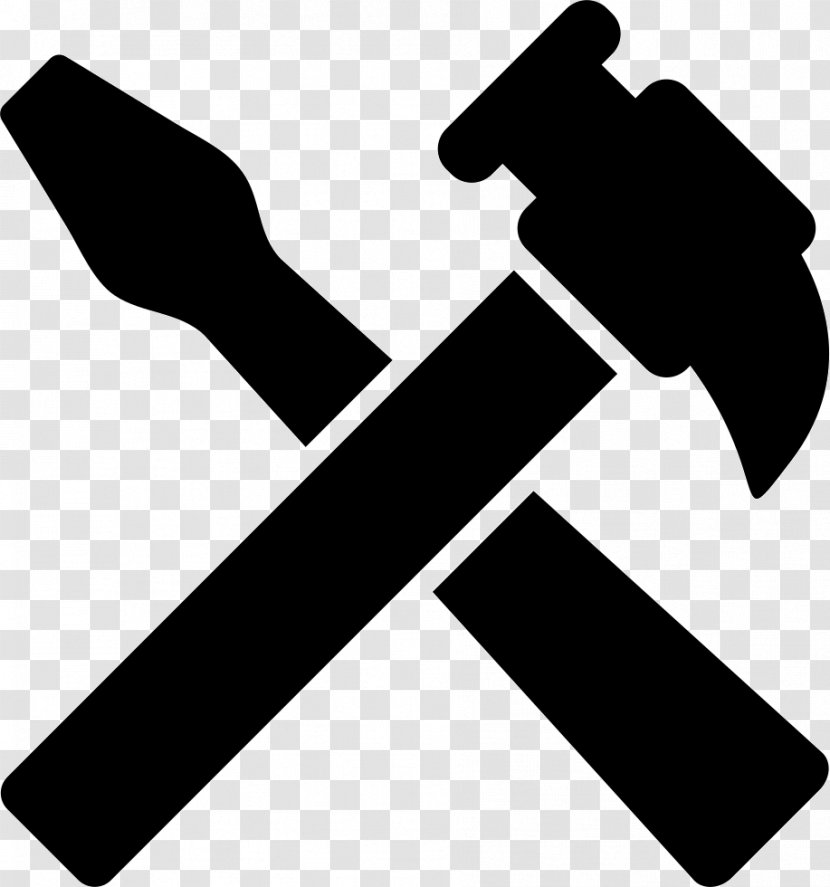 Claw Hammer Tool Clip Art - Black And White - Monochrome Photography Transparent PNG