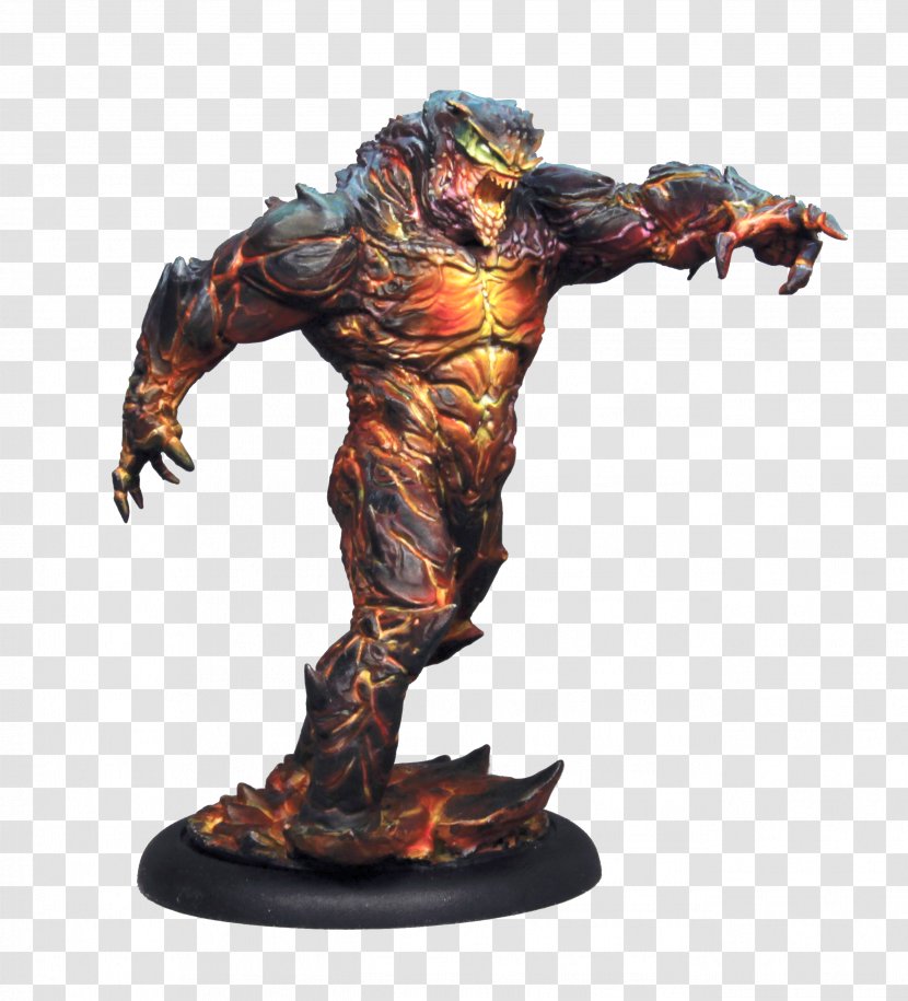 Elemental Dark Ages Game CMON Limited Miniature Figure - Fire Transparent PNG