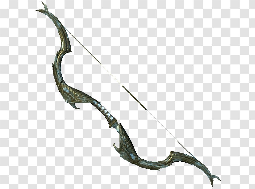 The Elder Scrolls V: Skyrim – Dawnguard Dragonborn Bow And Arrow Bowhunting Weapon - Archery - Freezing Transparent PNG