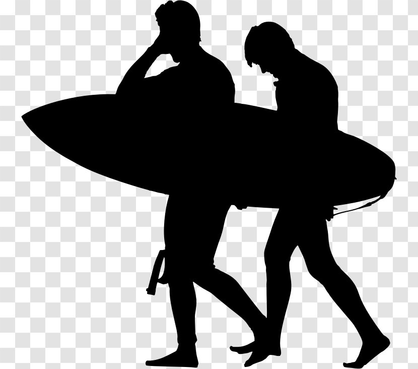 Silhouette Surfing - Standing Transparent PNG