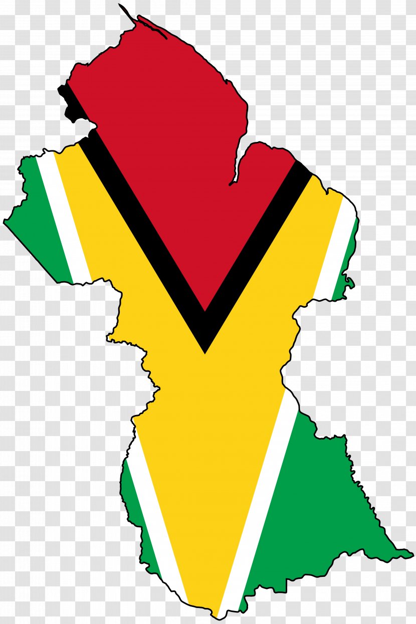 Flag Of Guyana Map Clip Art - Artwork Transparent PNG