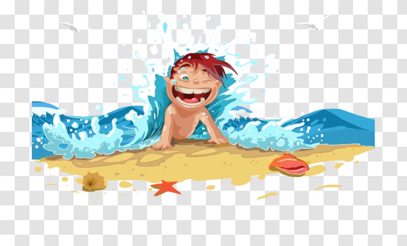 Beach Summer Vacation Cartoon - Flower Transparent PNG