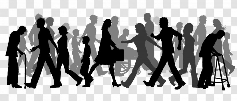 Walking Clip Art - Fotosearch - Group Of People Transparent PNG