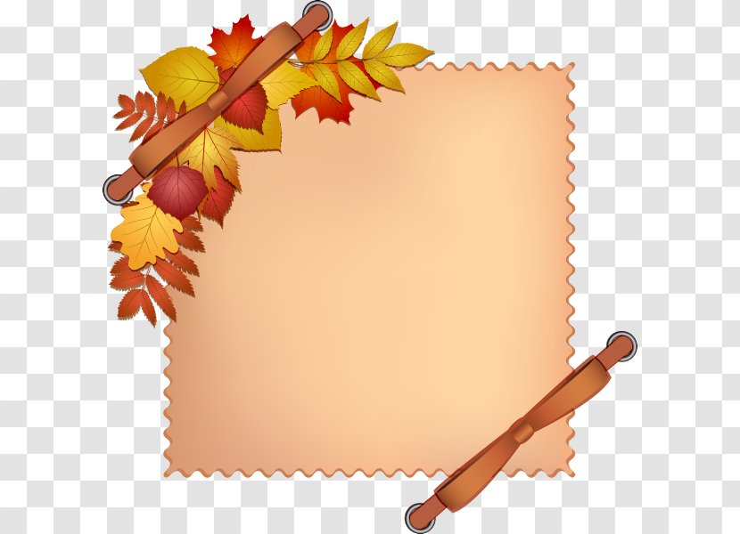 Autumn Leaf Drawing - Paper Product - Picture Frames Transparent PNG