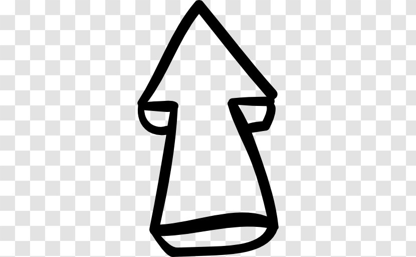 Arrow - Black And White - Hand Drawn Transparent PNG