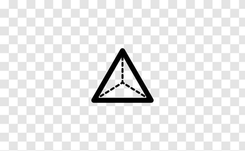 Pyramid Triangle Shape Geometry - Black And White Transparent PNG