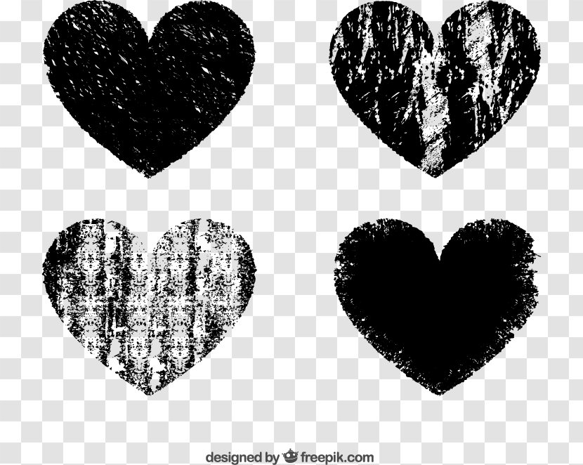 Indian Heart Pattern - Black And White Transparent PNG