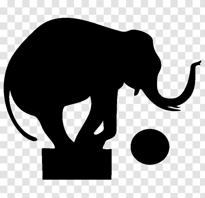 Indian Elephant African Wildlife Silhouette Clip Art - Organism Transparent PNG