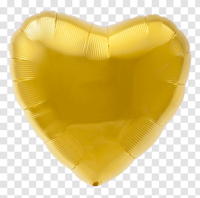 Foil Balloon Heart Gold Party Transparent PNG