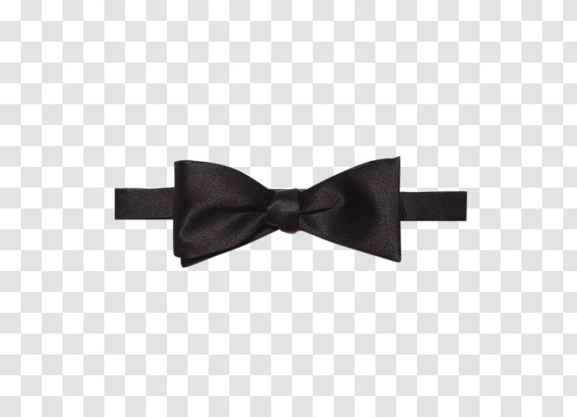 Bow Tie Necktie Clothing Accessories Black Satin - BOW TIE Transparent PNG