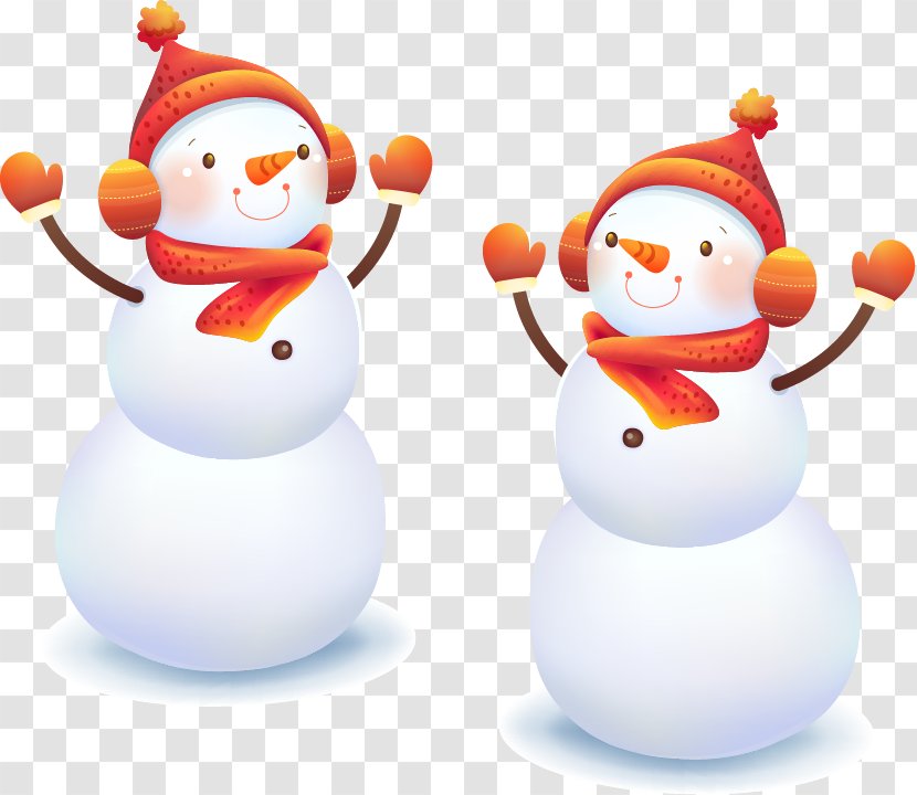 Snowman Winter - Santa Claus - Vector Material Transparent PNG