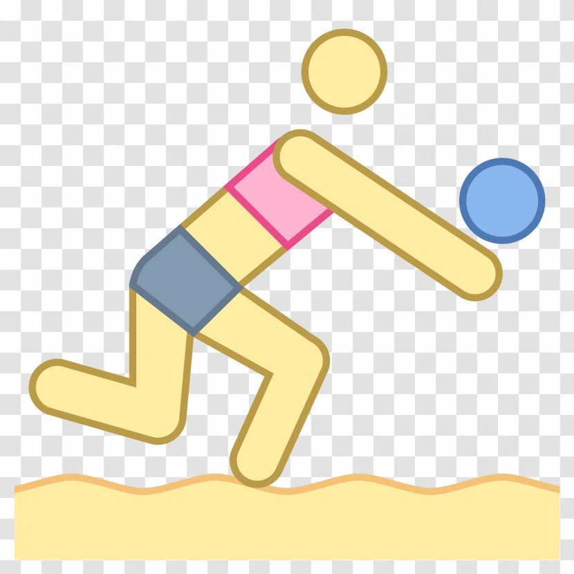 Clip Art - Yellow - Beach Volleyball Transparent PNG