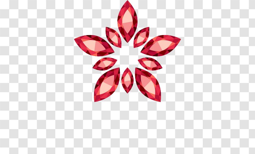 Gemstone Jewellery Ruby Symbol Shape - Flower Transparent PNG