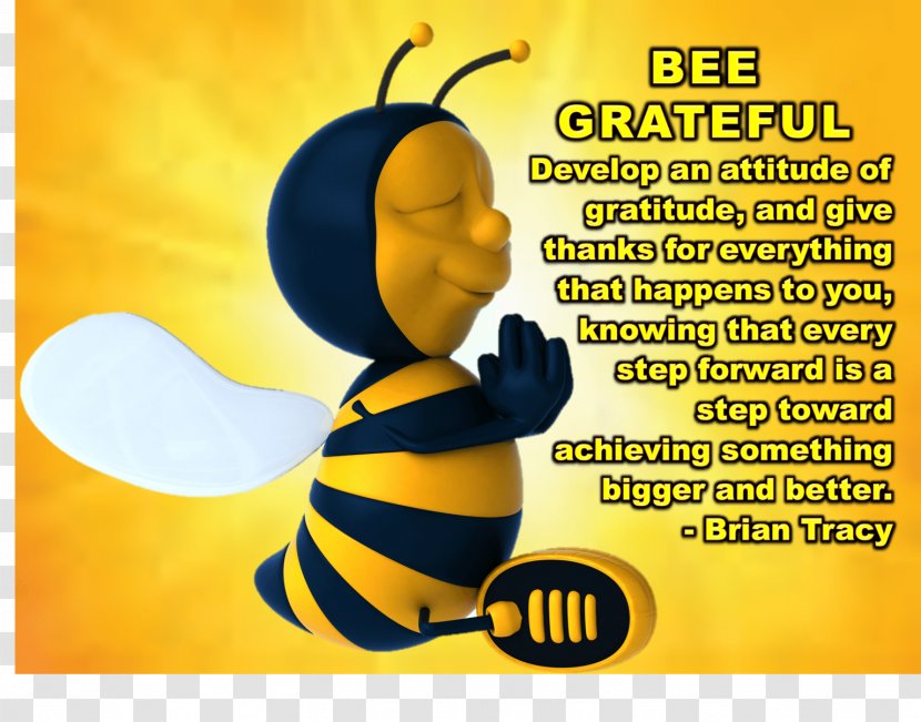 Bee Gratitude Thanksgiving Clip Art - Brand - Thankful Cliparts Transparent PNG