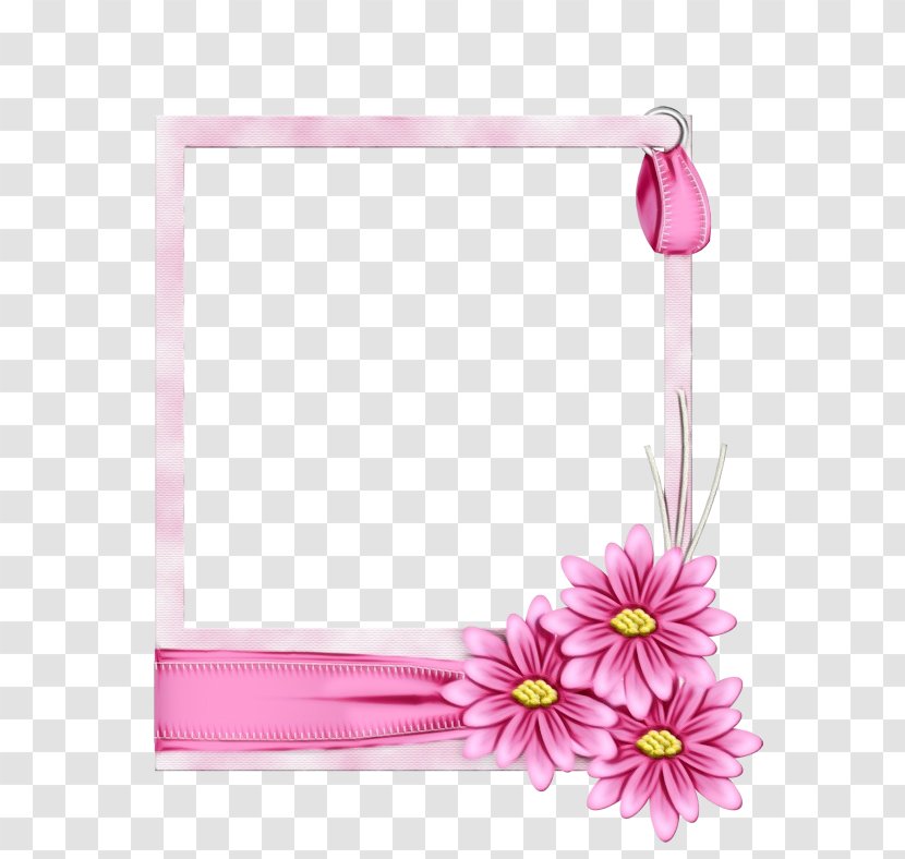 Watercolor Flowers Frame - Plant Picture Transparent PNG