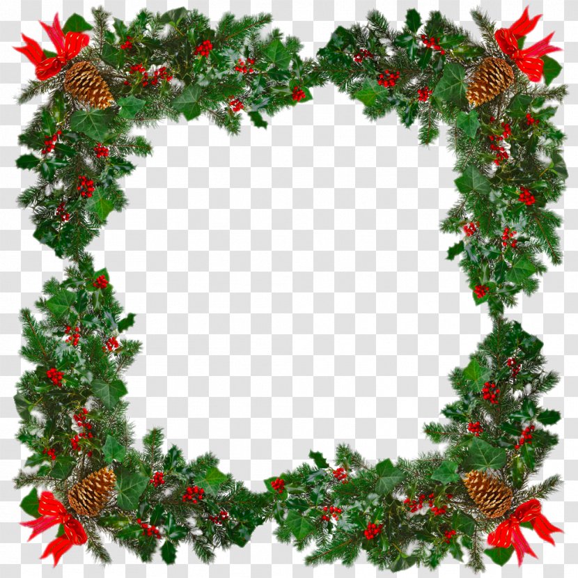 Christmas Wreath Stock Photography Garland Clip Art - Aquifoliales - Creative Square Tree Transparent PNG